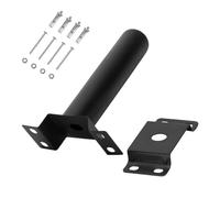 Jrudjsnhhty 1 ensemble de support solaire pour réverbère extérieur en métal LED noir