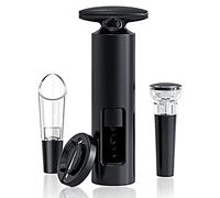 Jrudjsnhhty 1 ensemble tire-bouchon manuel avec coupe-capsule, aérateur de vin, bouchons sous vide, auto-tirant et réutilisable