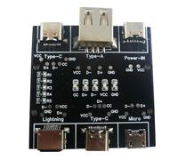 Jrudjsnhhty 1 panneau de détection de câble de données UD11A03 - Testeur de câble USB PCB + métal - 5,5 x 5 cm - Pour iOS Android Type-C - Outil de test de commutation marche/arrêt