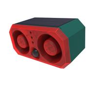 Jrudjsnhhty Alarme solaire à volume super puissant pour animaux avec 2 haut-parleurs d'enregistrement détecteur de mouvement capteur flash induction
