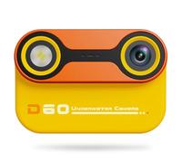 Jrudjsnhhty Caméra sous-marine étanche pour enfant 3 mètres avant et après double caméra de natation en plein air, jaune
