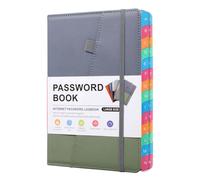 Jrudjsnhhty Carnet de mots de passe avec onglets alphabétiques colorés et deux marque-pages, pour personnes âgées, 21 x 15 cm, adresse Internet C