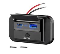 Jrudjsnhhty Double charge rapide de remplacement USB QC3.0 et PD3.0 RV USB Prise USB 12 V Port USB 12 V Prise USB Accessoires