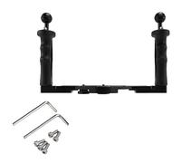 Jrudjsnhhty Double stabilisateur portable pour plongée sous-marine Boîtier de caméra plateau/poignée étanche avec double poignée pour port dôme Boîtier étanche