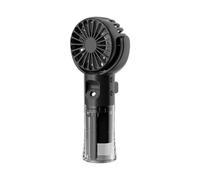 Jrudjsnhhty F4 Mini ventilateur brumisateur portatif à suspendre Noir
