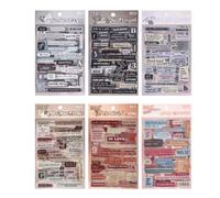 Jrudjsnhhty for JOURNALING Lot de 6 autocollants avec citation pour scrapbooking - 36 feuilles d'autocollants de motivation amusants pour journal indésirable