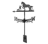 Jrudjsnhhty Girouette en métal avec indicateur de direction du vent pour fermier et cheval