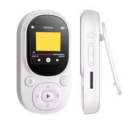Jrudjsnhhty Lecteur MP3 portable à clip 32 Go Bluetooth MP3 MP4 avec radio FM, podomètre, facile à utiliser, blanc