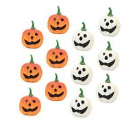 Jrudjsnhhty Lot de 12 petites citrouilles artificielles pour Halloween - Décoration réaliste pour mini décoration