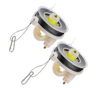 Jrudjsnhhty Lot de 2 bobines de fil de voyage réutilisables - Périmètre d'alerte précoce pour tous les appareils Ligne de 25 m sur enrouleur facile