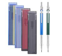 Jrudjsnhhty Lot de 2 porte-mines marqueurs de soudure en métal avec 48 recharges rondes pour tuyau, tuyau, soudeur