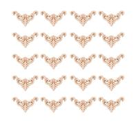 Jrudjsnhhty Lot de 20 appliques en bois européen sculpté non peint pour meubles d'angle de fenêtre, figurines ornementales 4 x 4 cm