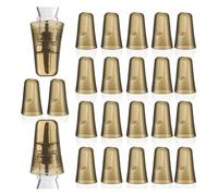 Jrudjsnhhty Lot de 24 bouchons anti-poussière universels pour bouteille d'alcool pour la maison, outils de cuisine, distributeur de poussière, translucide