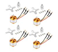 Jrudjsnhhty Lot de 4 moteurs sans balais 2212 2200 KV avec supports 6T pour bricolage RC avion multi-copter quadrirotor drone pièces de rechange