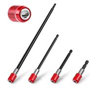 Jrudjsnhhty Lot de 4 porte-embouts magnétiques de 6,35 mm, porte-embouts hexagonaux de 6,35 mm