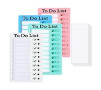 Jrudjsnhhty Lot de 4 tableaux de liste de choses à faire effaçables à sec avec 10 feuilles de papier effaçable à sec