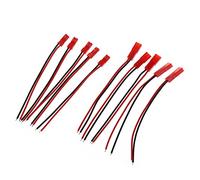 Jrudjsnhhty Lot de 5 paires de câbles 22 AWG 100 mm W 2 broches JST M F pour connexion de moteur de batterie RC