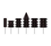 Jrudjsnhhty Lot de 6 embouts de brunissoir pour outils rotatifs en bois de santal tropical massif avec bord en cuir lisse