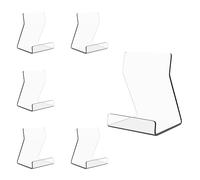 Jrudjsnhhty Lot de 6 présentoirs verticaux en acrylique transparent de 10,2 cm pour la maison, le bureau, l'école, le magasin