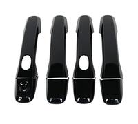 Jrudjsnhhty Lot de 8 poignées de porte latérales extérieures en ABS noir brillant avec trou intelligent pour Explorer 2011-2018