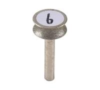 Jrudjsnhhty Meule diamantée pour avion en verre, chanfrein, bord droit, tige de 6 mm (6 mm)