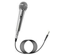 Jrudjsnhhty Microphone à condensateur professionnel en plastique argenté avec microphone filaire pour KTV
