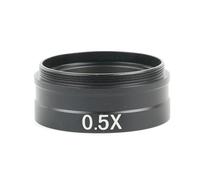 Jrudjsnhhty Microscope monoculaire professionnel - Objectif auxiliaire de Barlow - 0,5x - Filetage d'installation de 42 mm - Pour 10 A, 120 x 180 x 300 x, facile à installer et à utiliser