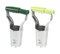 Jrudjsnhhty Outils de jardin pour pot de fleurs, outil de transplantation de bulbes, libération automatique de la terre pour creuser, remplir les trous de jardin, facile à utiliser