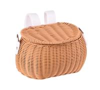 Jrudjsnhhty Panier de vélo pour enfant avec sangle d'épaule pour guidon de vélo - Panier en rotin pour enfants
