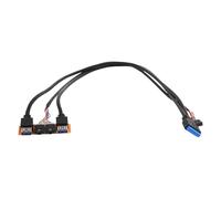 Jrudjsnhhty Panneau de boîtier avant de 60 cm USB 3.0 + USB 3.0 + ports jack audio HD, carte E/S, fil interne, ligne de lunette USB, ligne d'extension de boîtier DIY