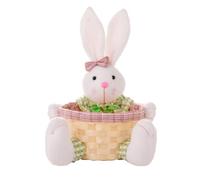 Jrudjsnhhty Plat à bonbons de Pâques, panier de Pâques en forme de lapin, panier de rangement pour bonbons de Pâques, boîte cadeau pour décoration de table, cadeau de Pâques A