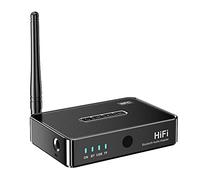 Jrudjsnhhty Récepteur audio Bluetooth 5.1 NFC stéréo 3,5 mm AUX optique HiFi Bluetooth adaptateur audio avec télécommande