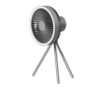 Jrudjsnhhty Ventilateur de camping avec lumière LED portable rechargeable par USB à suspendre et poser Grande puissance éolienne