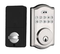 Jrudjsnhhty Verrou de porte d'entrée sans clé - Serrure de porte à clavier - Serrure intelligente à pêne dormant - Mot de passe anti-regard - Verrouillage automatique facile à installer