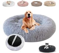 JRUI Coussin pour Chien Lavable en Machine, Panier pour Chien Petite Taille, Couffin Chien Apaisant, Garder au Chaud et améliorer Le Sommeil XXXXL- 120cm, Gris Clair