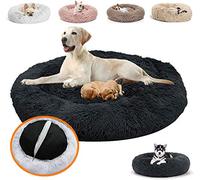 JRUI Lit Moelleux Rond pour Chien Extra Large Déhoussable et Lavable, Panier Donut Deluxe Grande Taille (Taille et Couleur au Choix)