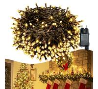 JRUKM Guirlande Lumineuse 50m 500 LED Lumière Etoilée, 8 Mode Blanc Chaud, IP44 Imperméable, Guirlande Lumineuse Led Interieur et extérieur Decoration pour Noël Mariage Fête