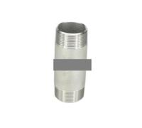 JRXFXEKW 1-1/4" NPT Male 304 Stainless Steel 100mm Length Barrel Nipple Forged Pipe Fitting 2000 PSI Water Gas Oil