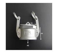 JRXFXEKW 1-1/4" Socket End Cap Type C Camlock Quick Disconnect Coupling 316 Stianless Cam Groove for Hose Pumps