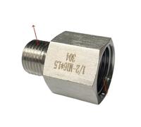 JRXFXEKW 1/2" BSPP Female to 3/8" BSPP Male 304 Stainless Steel Pipe Fitting High Pressure Connector Coupler