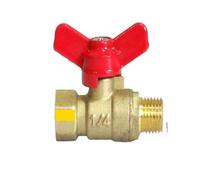 JRXFXEKW 1/4" BSP Female to 1/4" BSP Male Thread Brass Ball Valve with Handle PN 0.8 Mpa for Air Gas Water Fuel