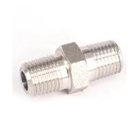 JRXFXEKW 1/4" NPT Male 304 Stainless Steel Hex Nipple Forged Pipe Fitting Water Gas Oil 3000 PSI