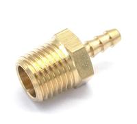 JRXFXEKW 1/4" NPT Male x 3/16" Hose Barbed Tail Brass Fuel Fitting Connector Adapter
