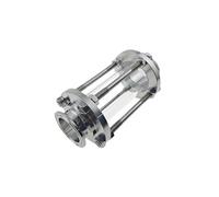 JRXFXEKW 1.5" Tri Clamp(50.5mm) Sight Glass Flow Diopter Fitting OD38mm 304 Stainless Steel Homebrew Beer Ferrule