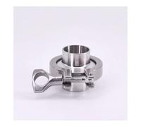 JRXFXEKW 1.5" Tri Clamp x 32mm 1-1/4" Pipe OD 2 PCS SS304 Weld Ferrules + 1 PC SS304 Clamp + 1 PC Silicon Gasket