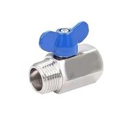 JRXFXEKW 1/8-1in BSP Female Male SUS304 Shut Off Ball Valve with Butterfly Handle (3/4 BSP Male)