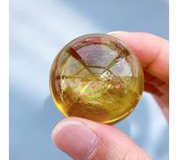 JRXFXEKW 1 boule de quartz naturelle brésilienne citrine arc-en-ciel, 4,4,5 cm (taille : 3,5 à 4 cm)