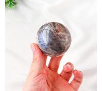 JRXFXEKW 1 pièce belle boule de lune naturelle quartz pierres précieuses polies sphère ronde précieuse boule décorative, lune, 4,5,5 cm (couleur : lune, taille : 4-4,5 cm)