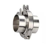 JRXFXEKW 1 Set 1.5''-6-1/4'' Flange Pipe Weld Ferrule + Tri Clamp + PTFE Or Silicone Gasket Stainless Steel SUS SS 304 triclamp Cheerfully (Color : 51mmXOD64mm)