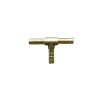 JRXFXEKW 10 PCS 6mm Hose Barb Tee 3 Ways Splicer Brass Hosetail Fitting Adapter Coupling Water Fuel